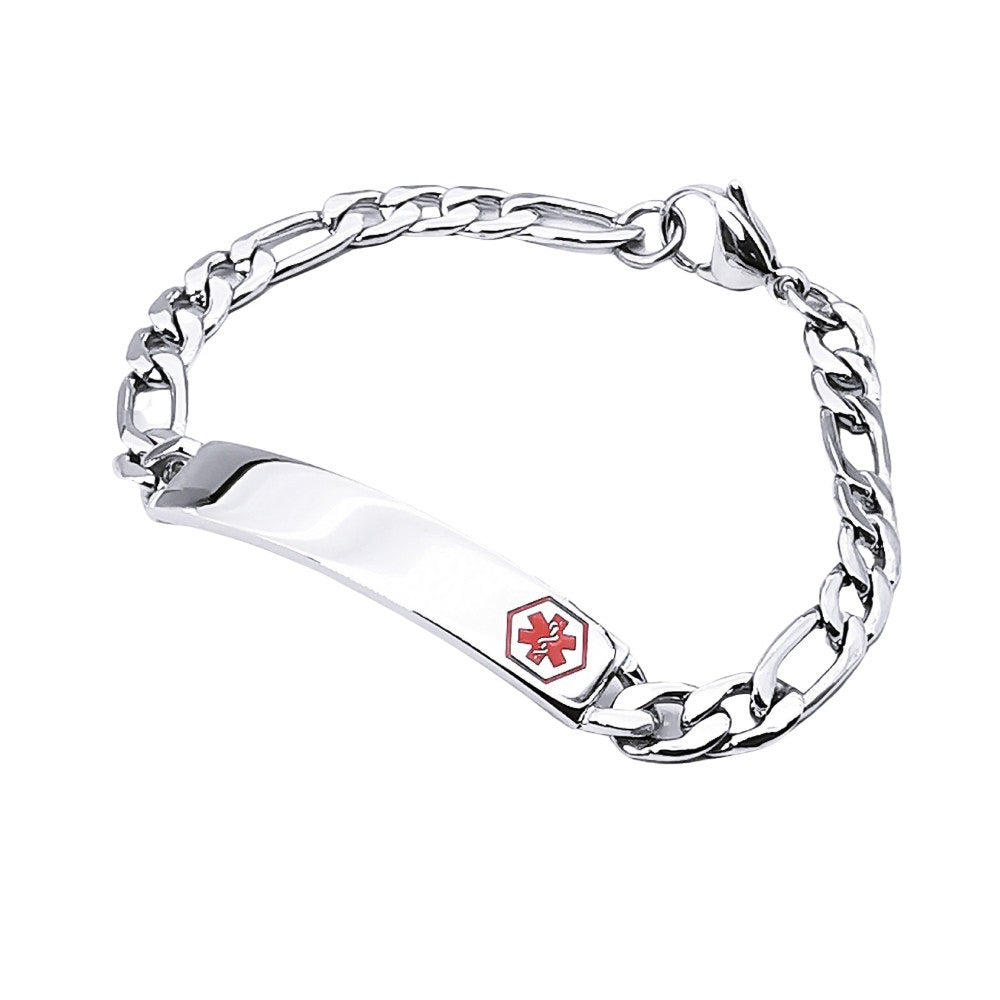 Medic ID Stainless Steel Large Bracelet