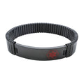 Medic ID Stainless Steel Black Plating Medium Expansion Bracelet