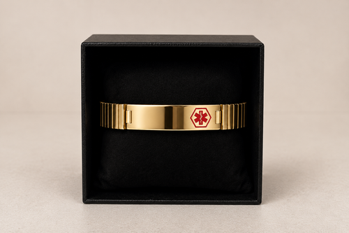 Medic ID Bracelet Expansion Gold Large