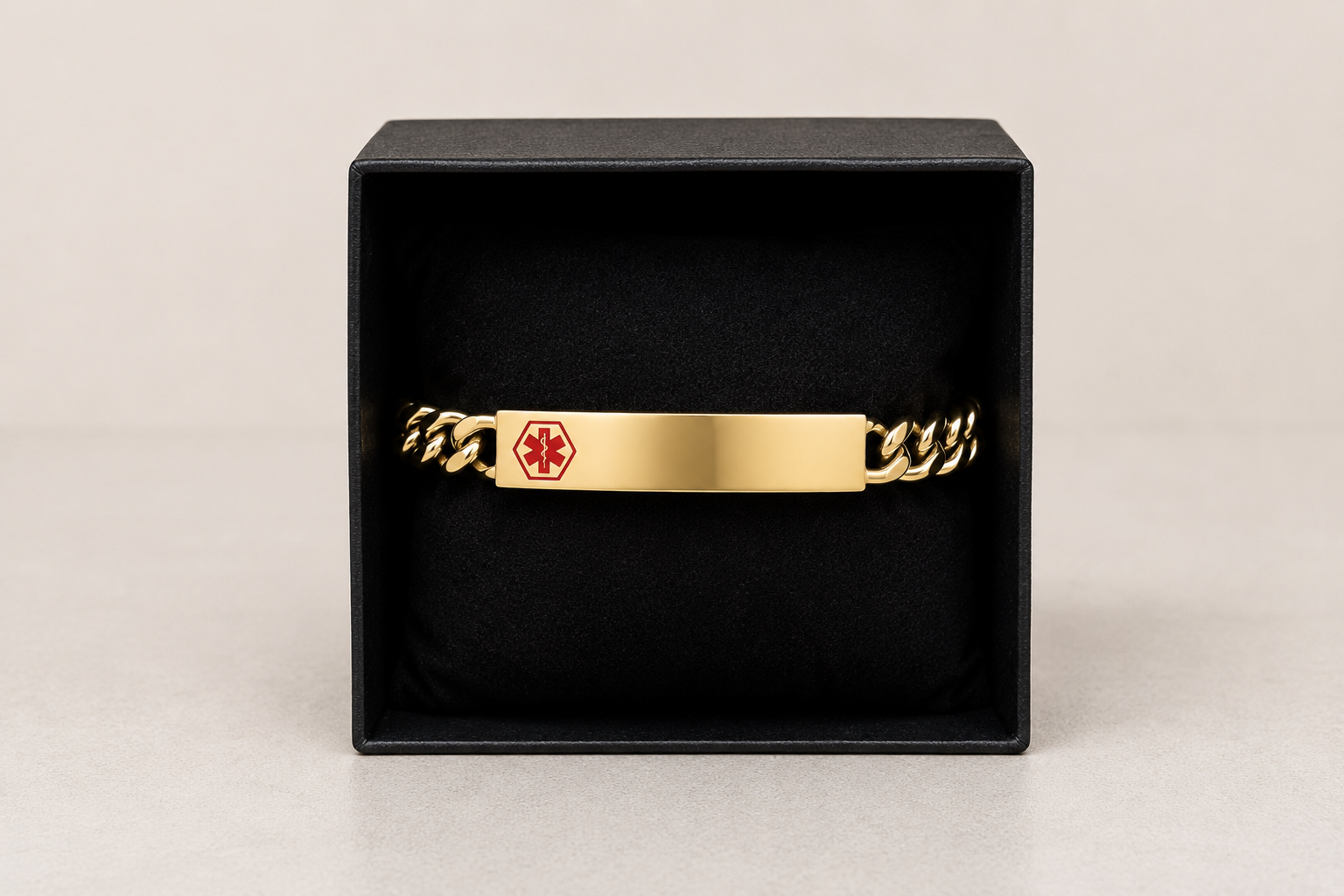 Medic ID Bracelet Gold Large