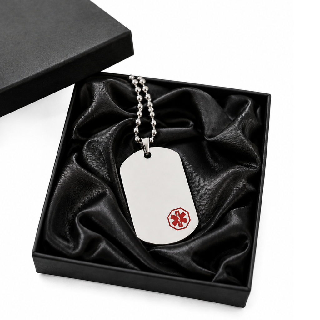 Stainless Steel Medical ID Pendant Large