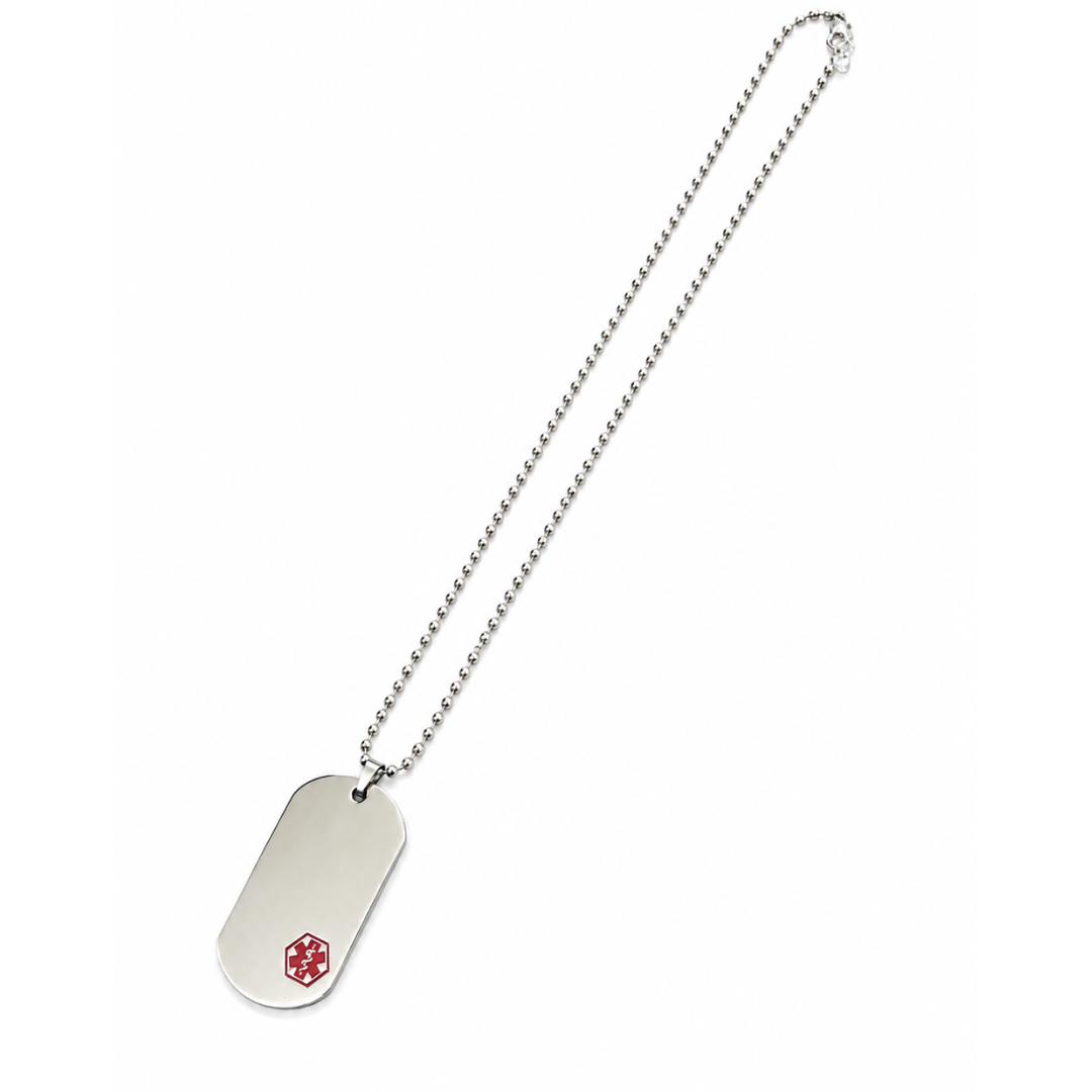 Stainless Steel Medical ID Pendant Large